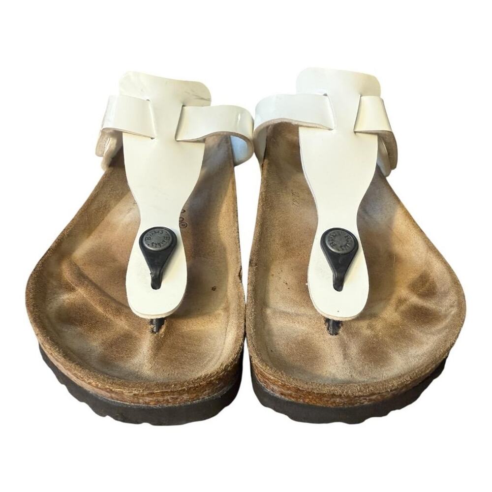 Birki's Birkenstock Gizeh Slide Sandal Cream Women size 36 US 5 - Picture 3 of 7